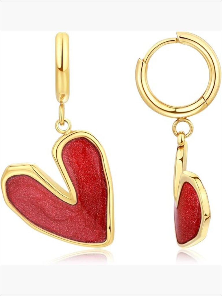 Gold Hoop Earrings Stainless Steel Hypoallergenic Chunky Huggies 0.5-0.9 Inch